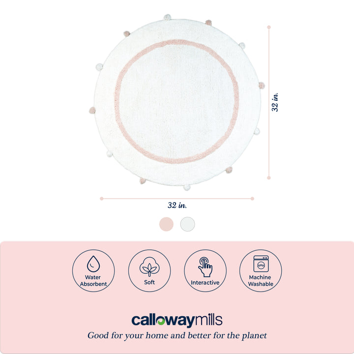 Pretty Pink Pom Pom Rug