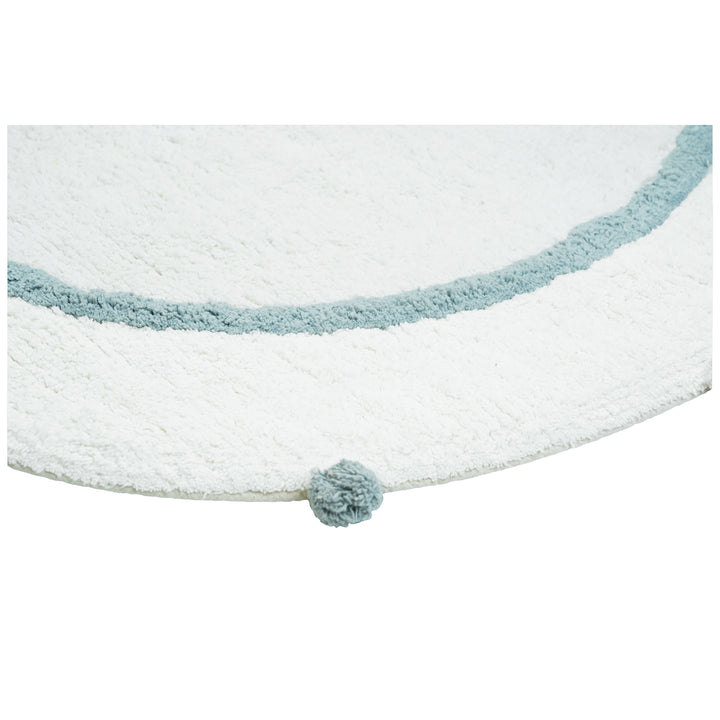 Baby Blue Pom Pom Rug