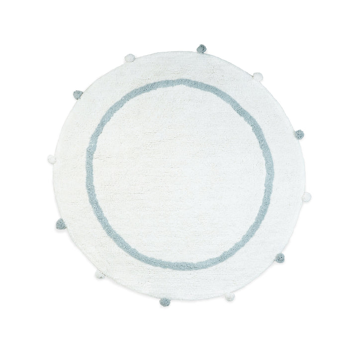 Baby Blue Pom Pom Rug