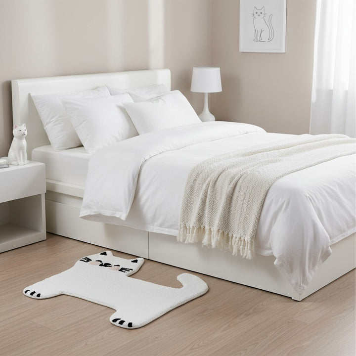 White Kitty Rug