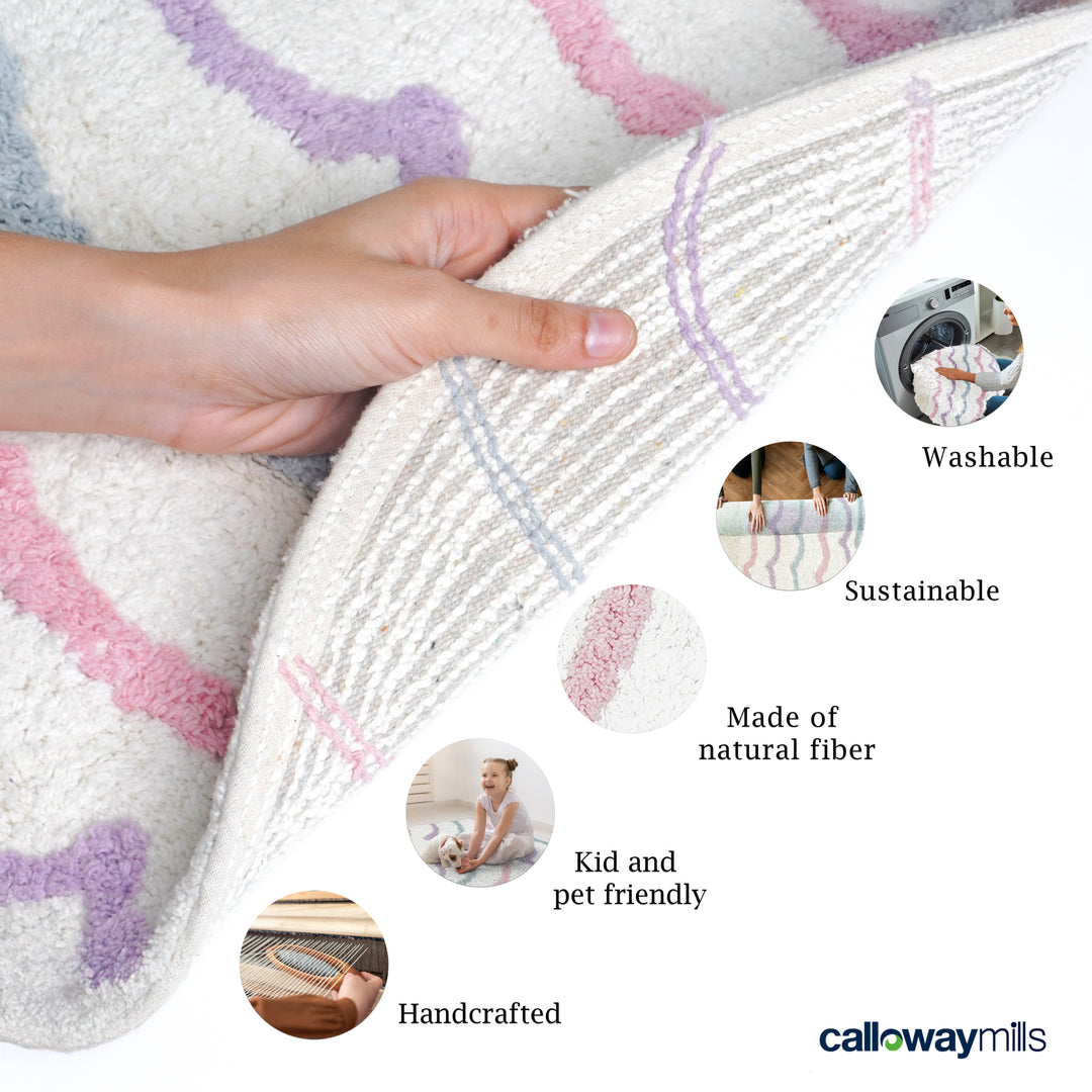 Pastel Waves Fish Rug