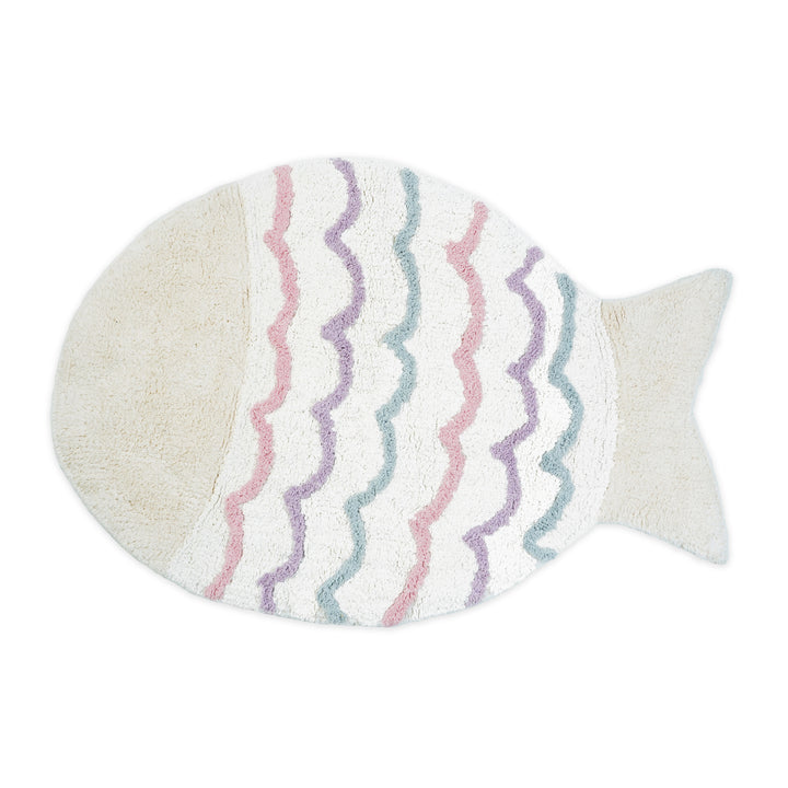 Pastel Waves Fish Rug