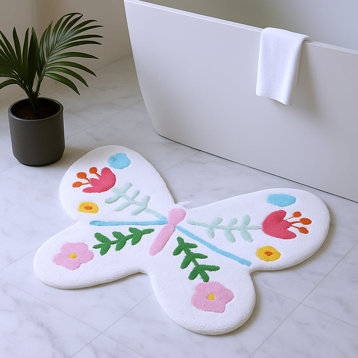 Floral Butterfly Rug