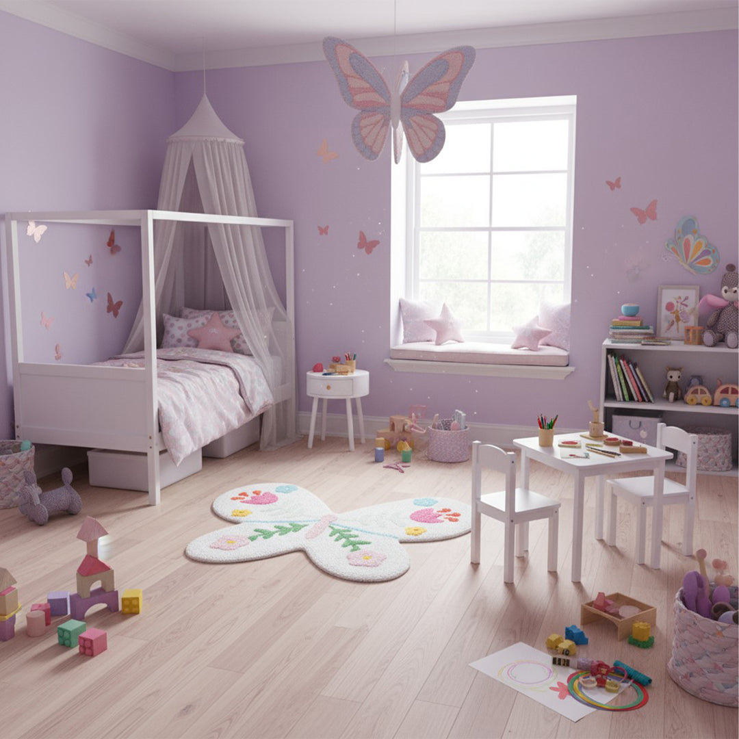 Floral Butterfly Rug