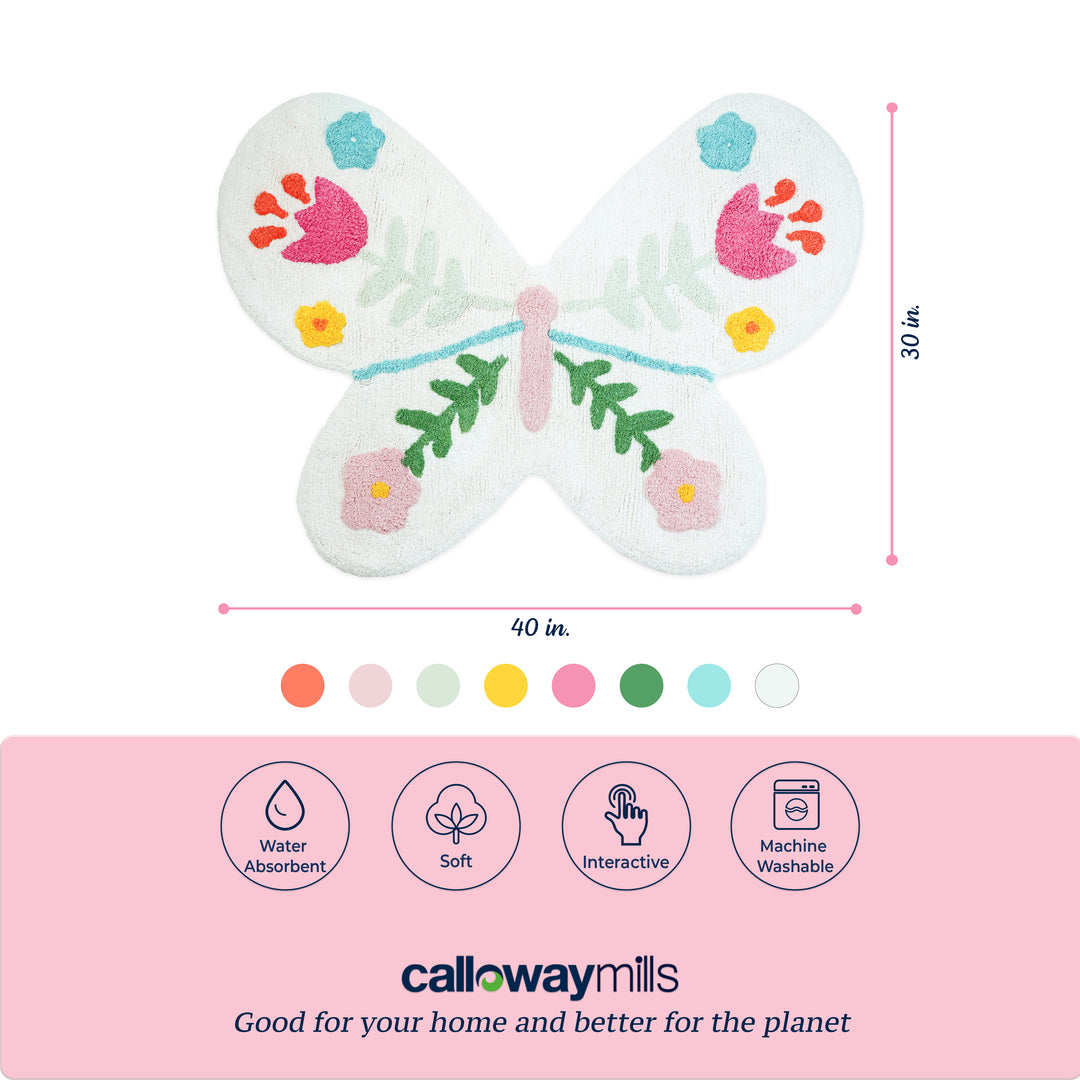 Floral Butterfly Rug