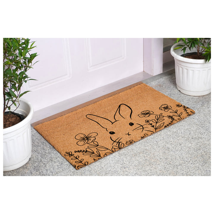 Floral Bunny Doormat