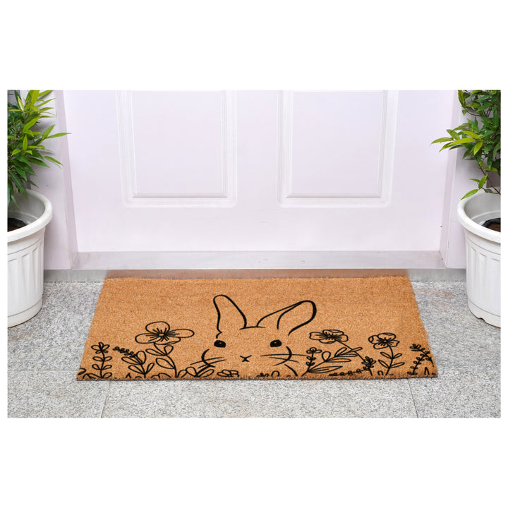 Floral Bunny Doormat