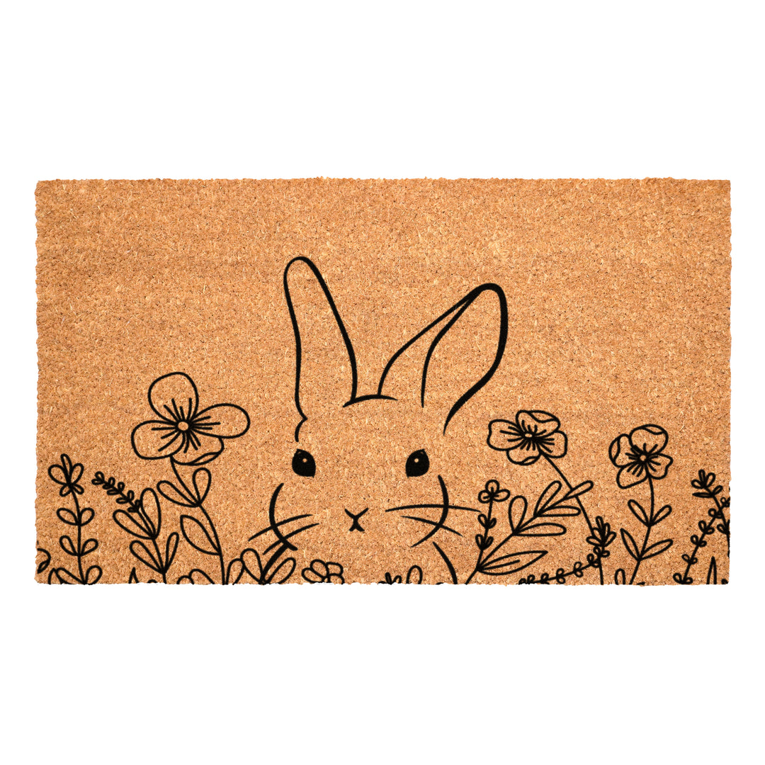 Floral Bunny Doormat