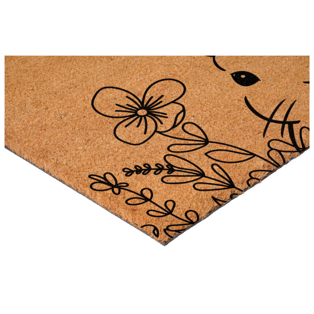 Floral Bunny Doormat