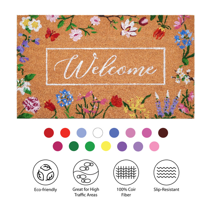 Butterfly Garden Welcome Doormat