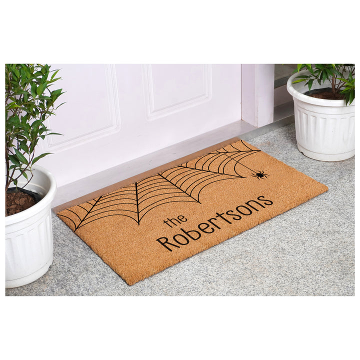 Personalized Spider Web Doormat