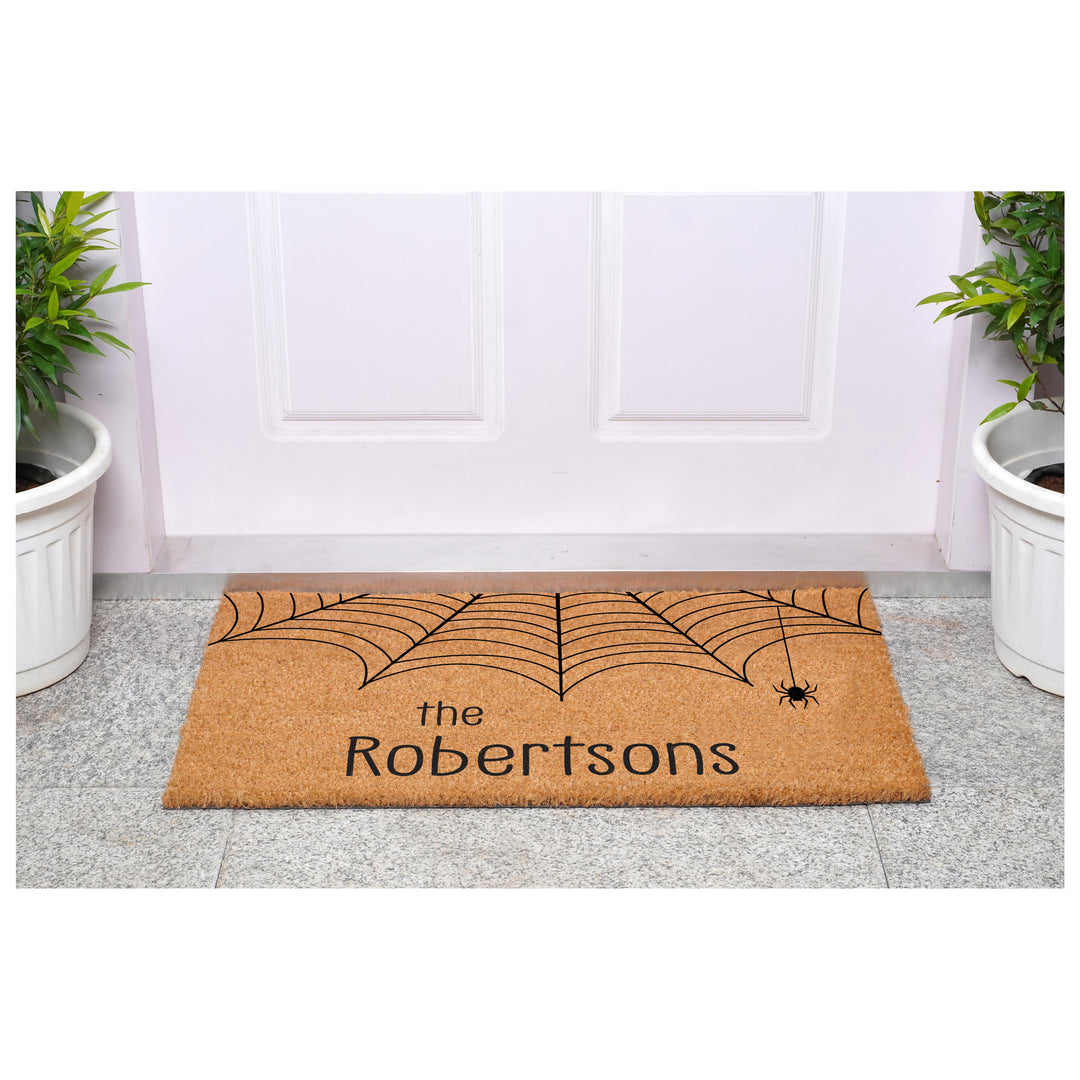 Personalized Spider Web Doormat