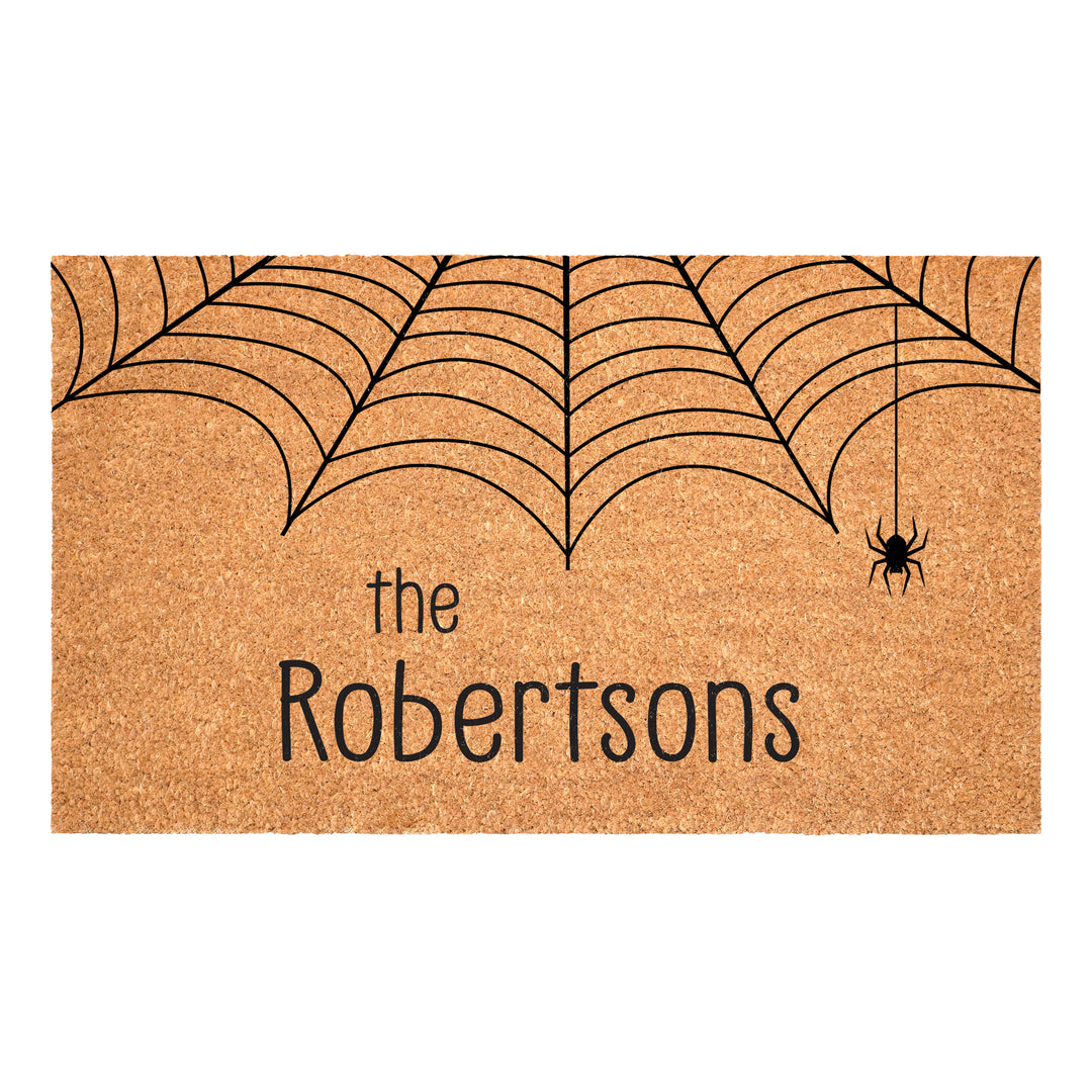 Personalized Spider Web Doormat