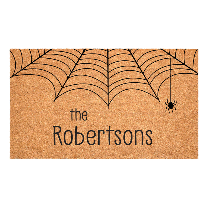 Personalized Spider Web Doormat