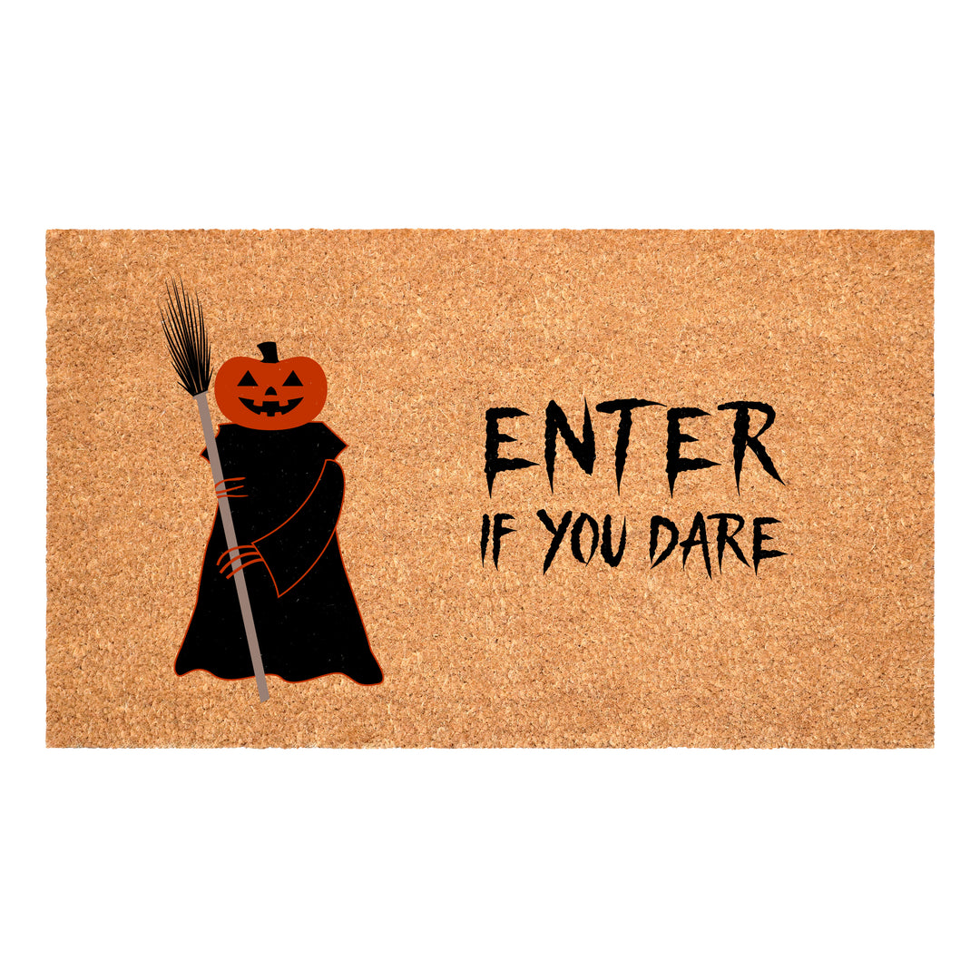 Scary Pumpkin Enter If You Dare Doormat