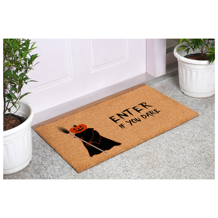 Scary Pumpkin Enter If You Dare Doormat