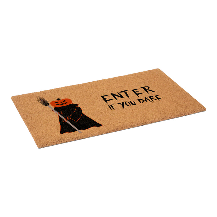 Scary Pumpkin Enter If You Dare Doormat