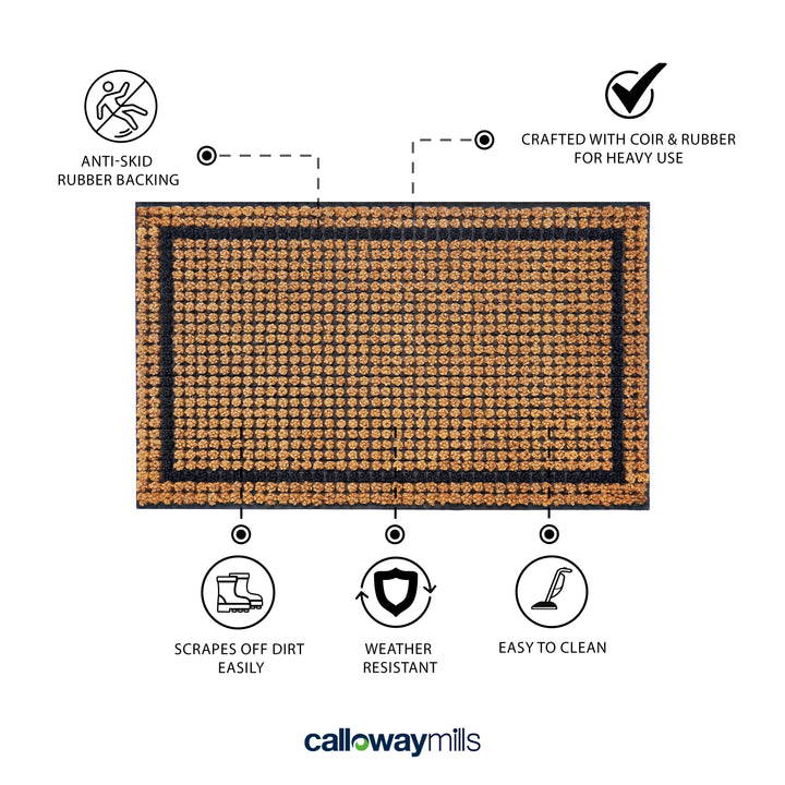 Rubber Tufted Brush Coir Doormat
