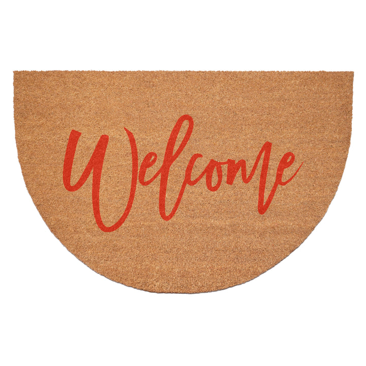 Half Round Cursive Welcome Doormat