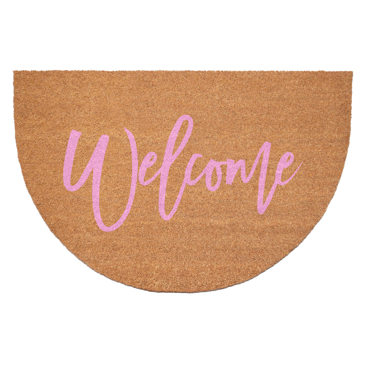 Half Round Cursive Welcome Doormat