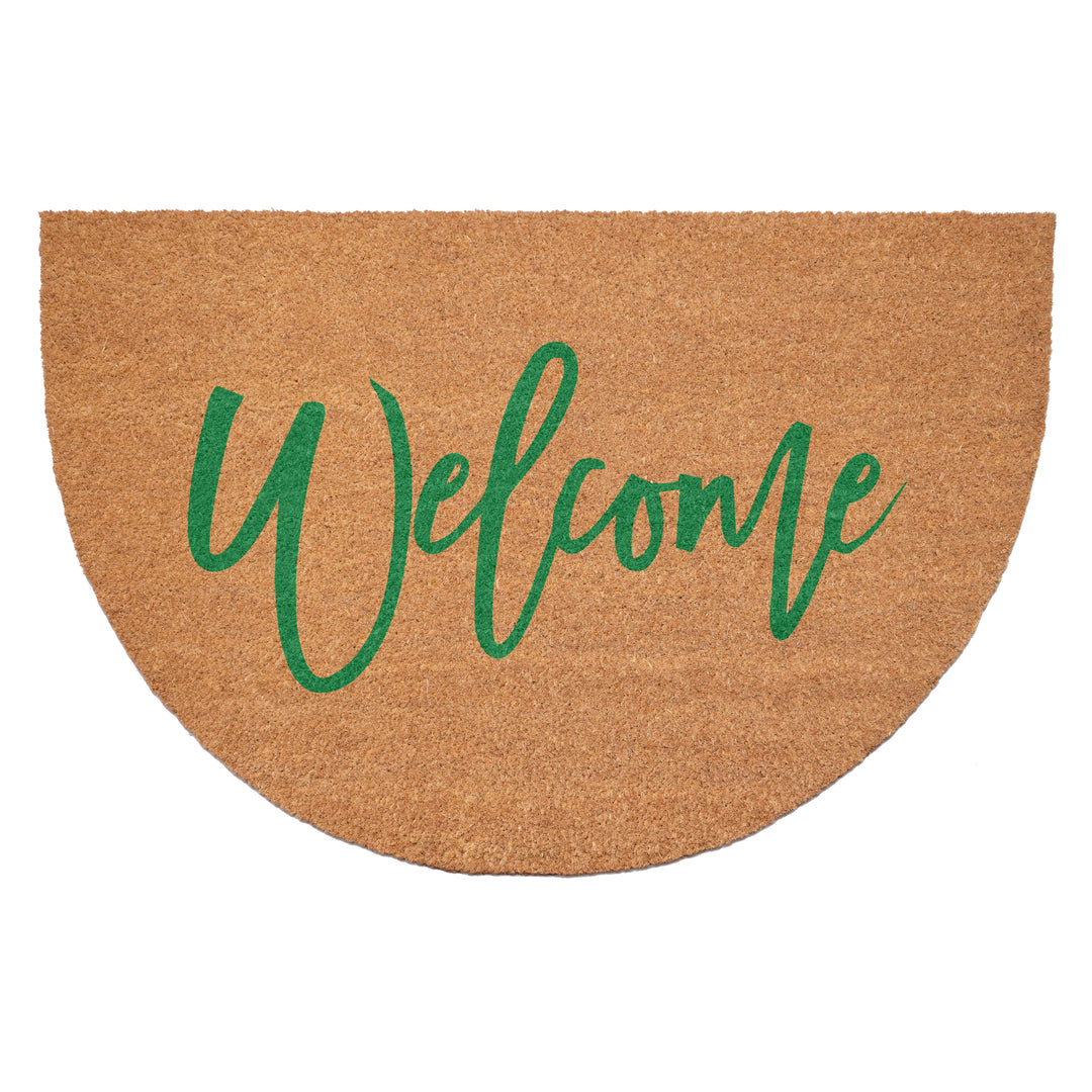 Half Round Cursive Welcome Doormat