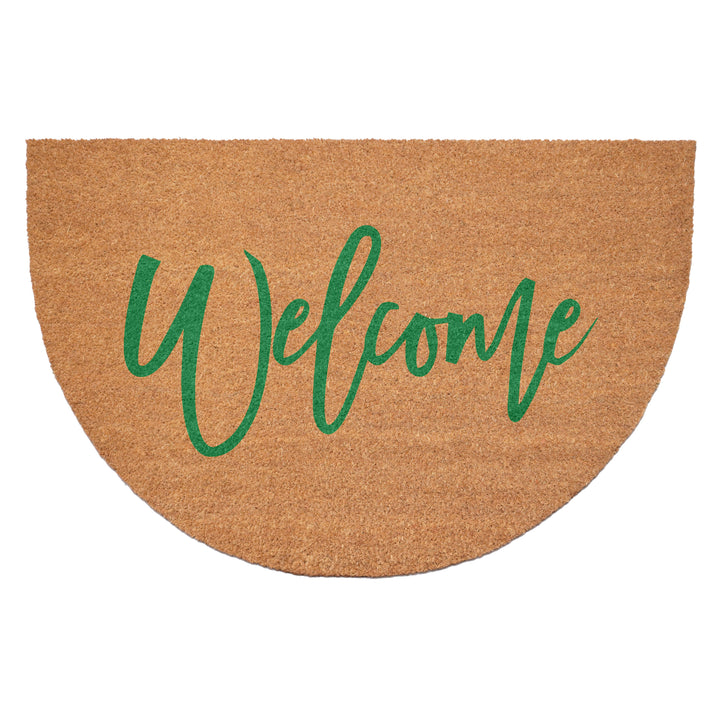 Half Round Cursive Welcome Doormat