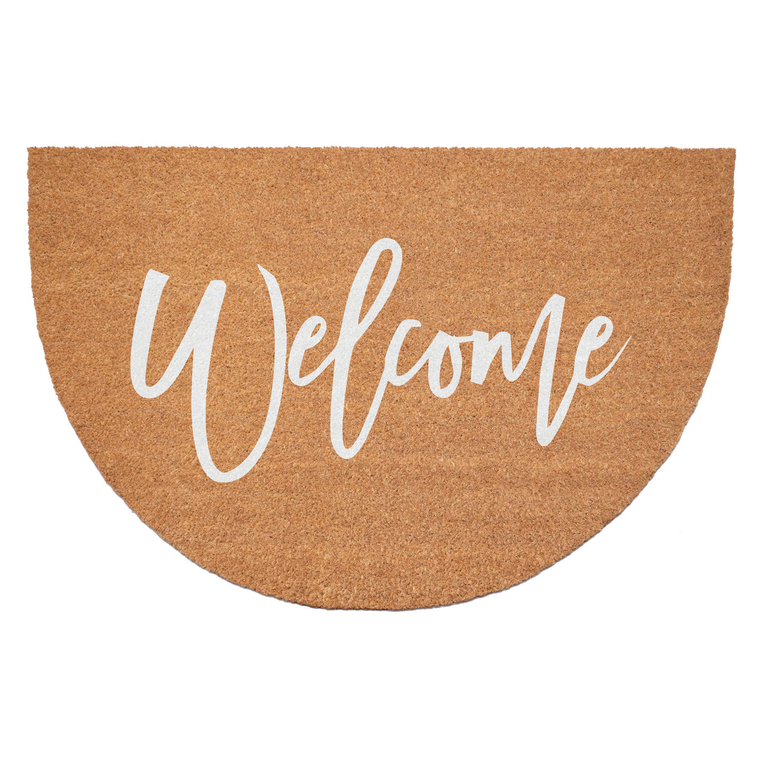 Half Round Cursive Welcome Doormat