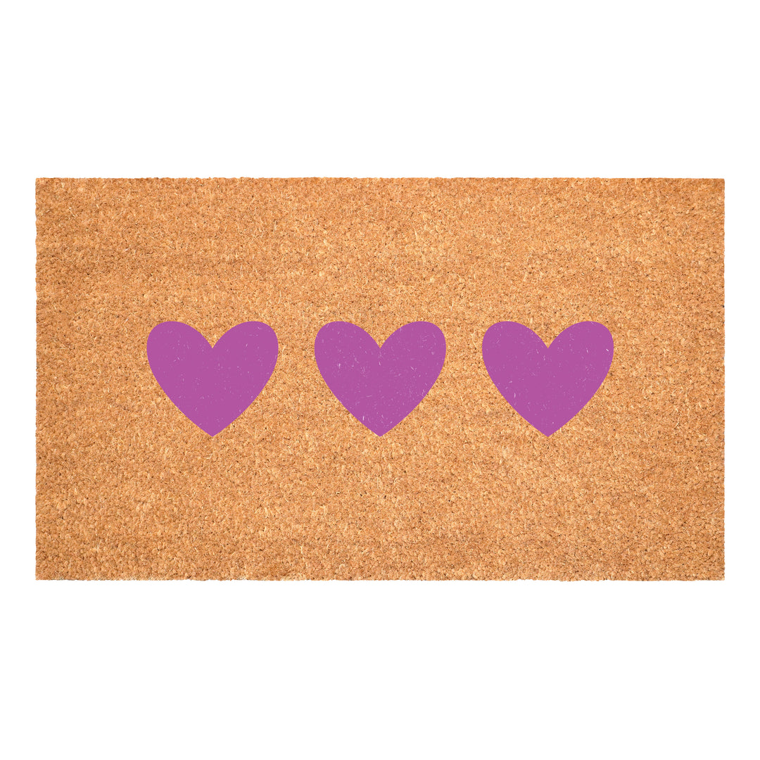 Trio Hearts Doormat