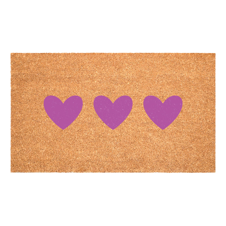Trio Hearts Doormat