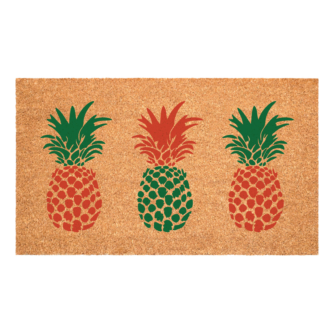 Tropical Pineapple Trio Doormat
