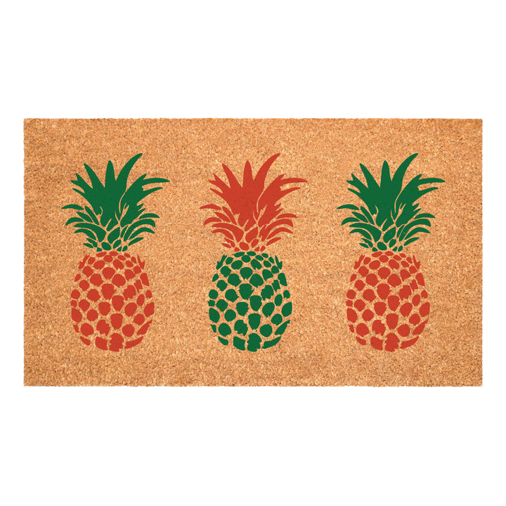 Tropical Pineapple Trio Doormat