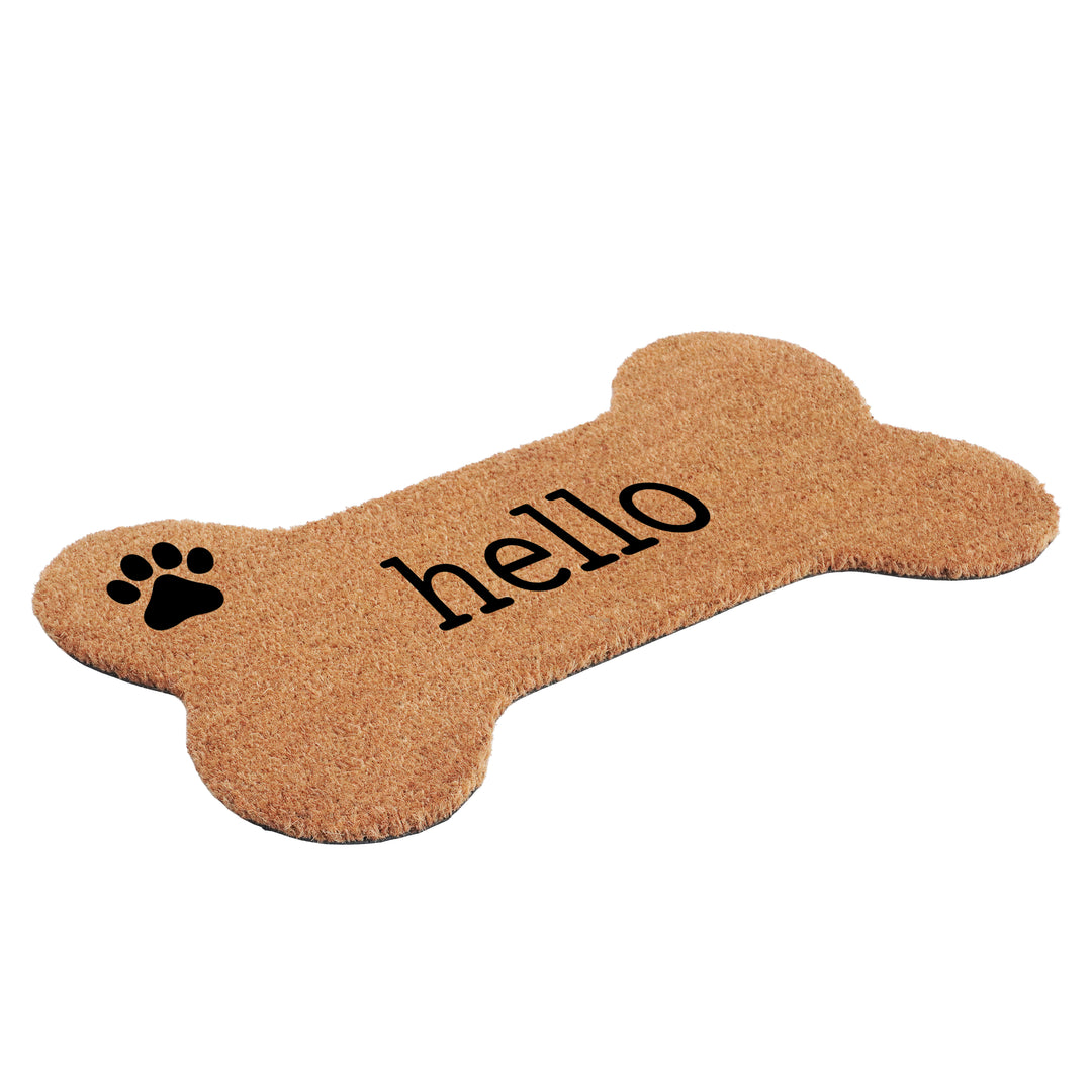 Dog Bone Shape Hello Paw Print