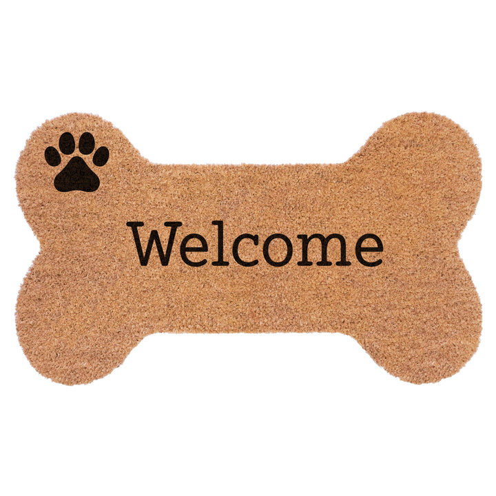 Dog Bone Shape Welcome Paw Print