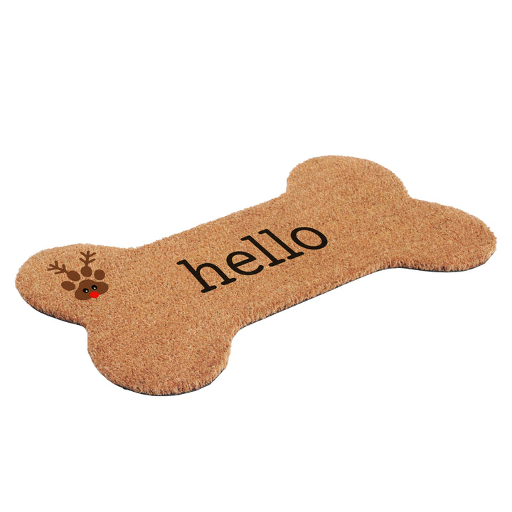 Dog Bone Shape Hello Reindeer