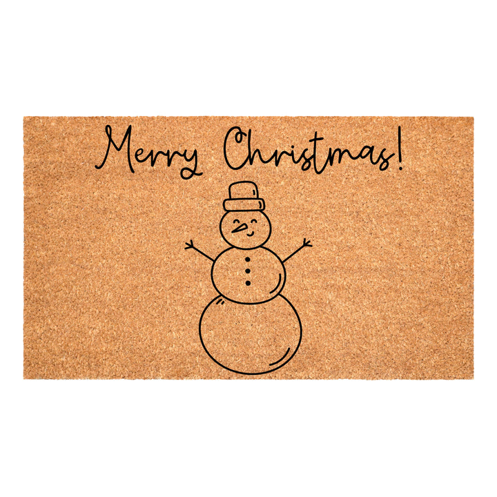 Merry Snowman Doormat