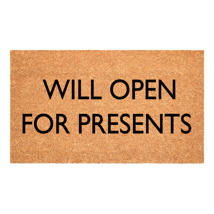 Will Open for Presents Doormat