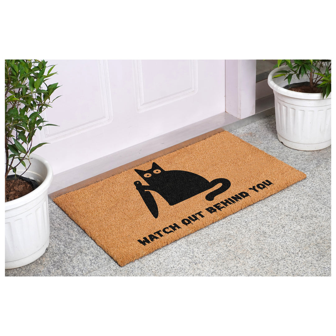 Watch Out Cat Doormat