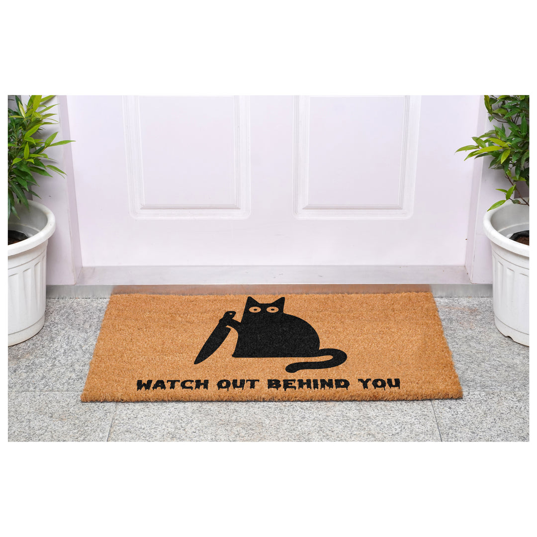 Watch Out Cat Doormat