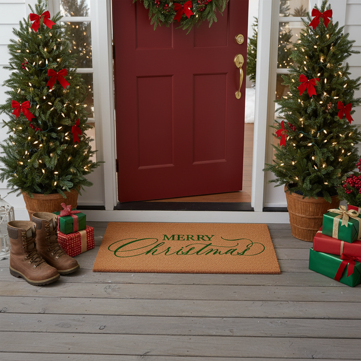 Christmas Calligraphy Doormat