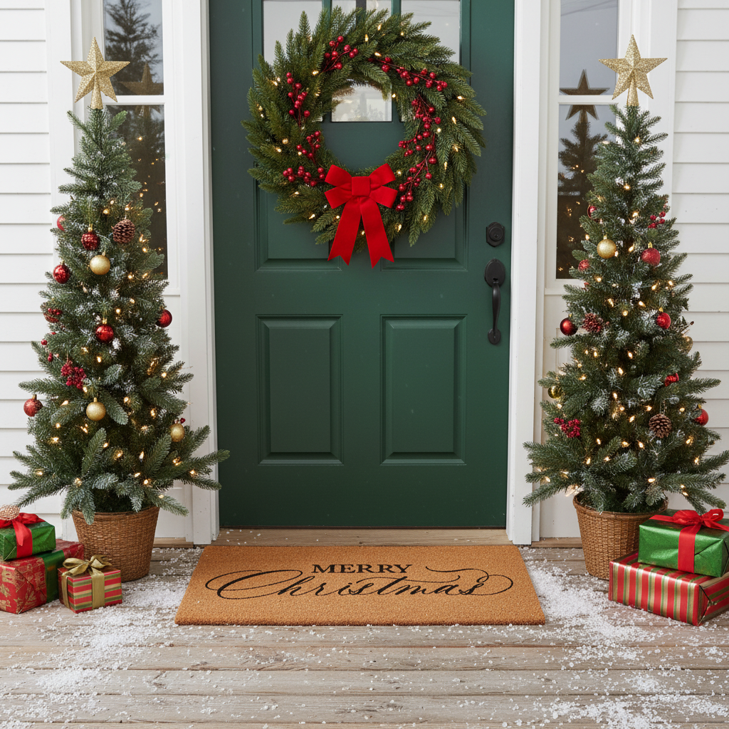 Christmas Calligraphy Doormat