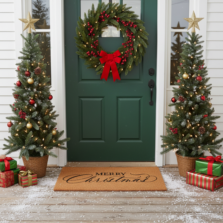Christmas Calligraphy Doormat