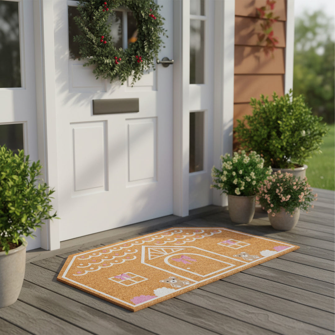 Pink Bow House Doormat