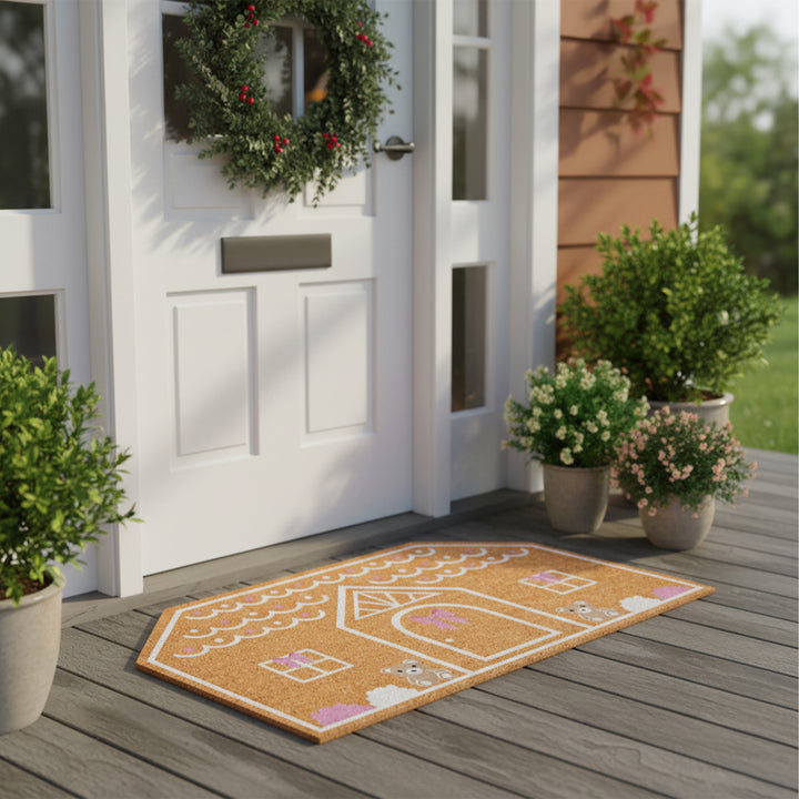 Pink Bow House Doormat