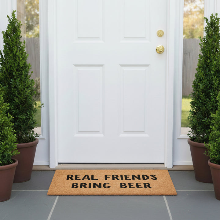 Real Friends Bring Beer Doormat