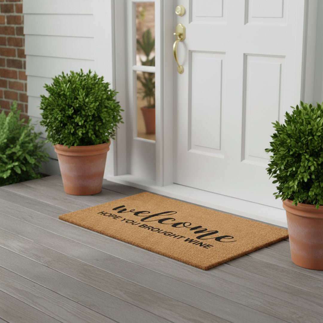 Welcome Hope You Brought Wine Doormat