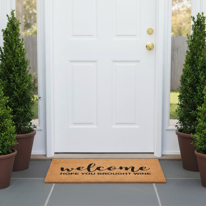 Welcome Hope You Brought Wine Doormat