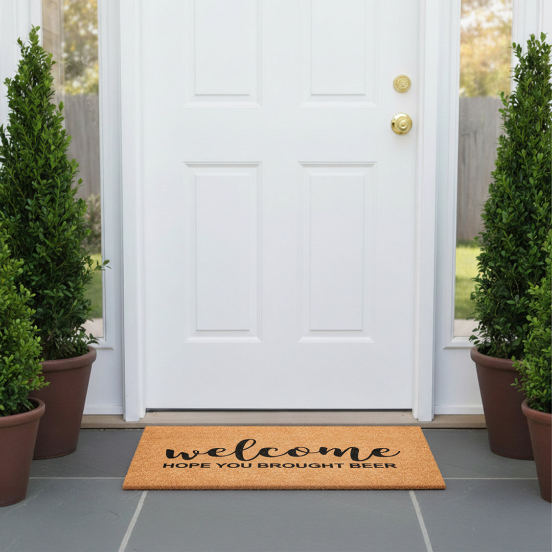 Welcome Hope You Brought Beer Doormat