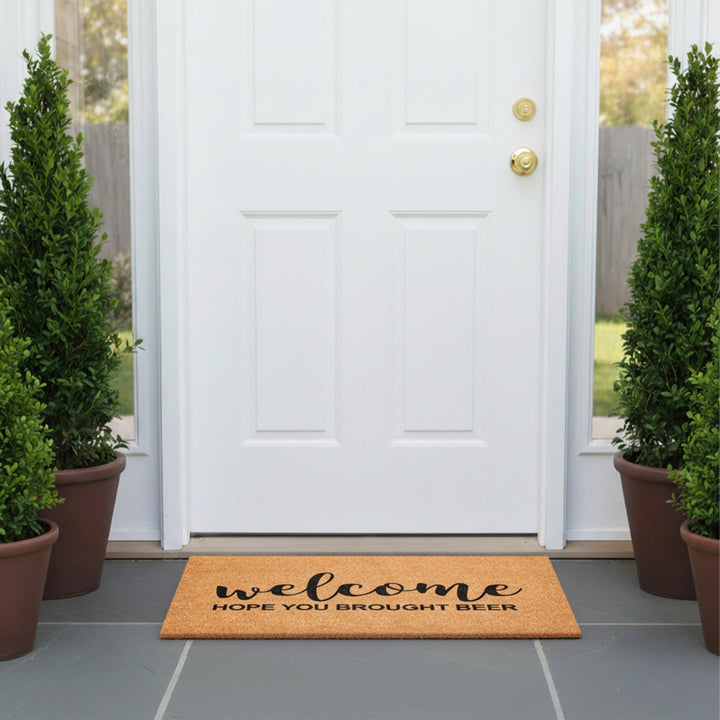 Welcome Hope You Brought Beer Doormat