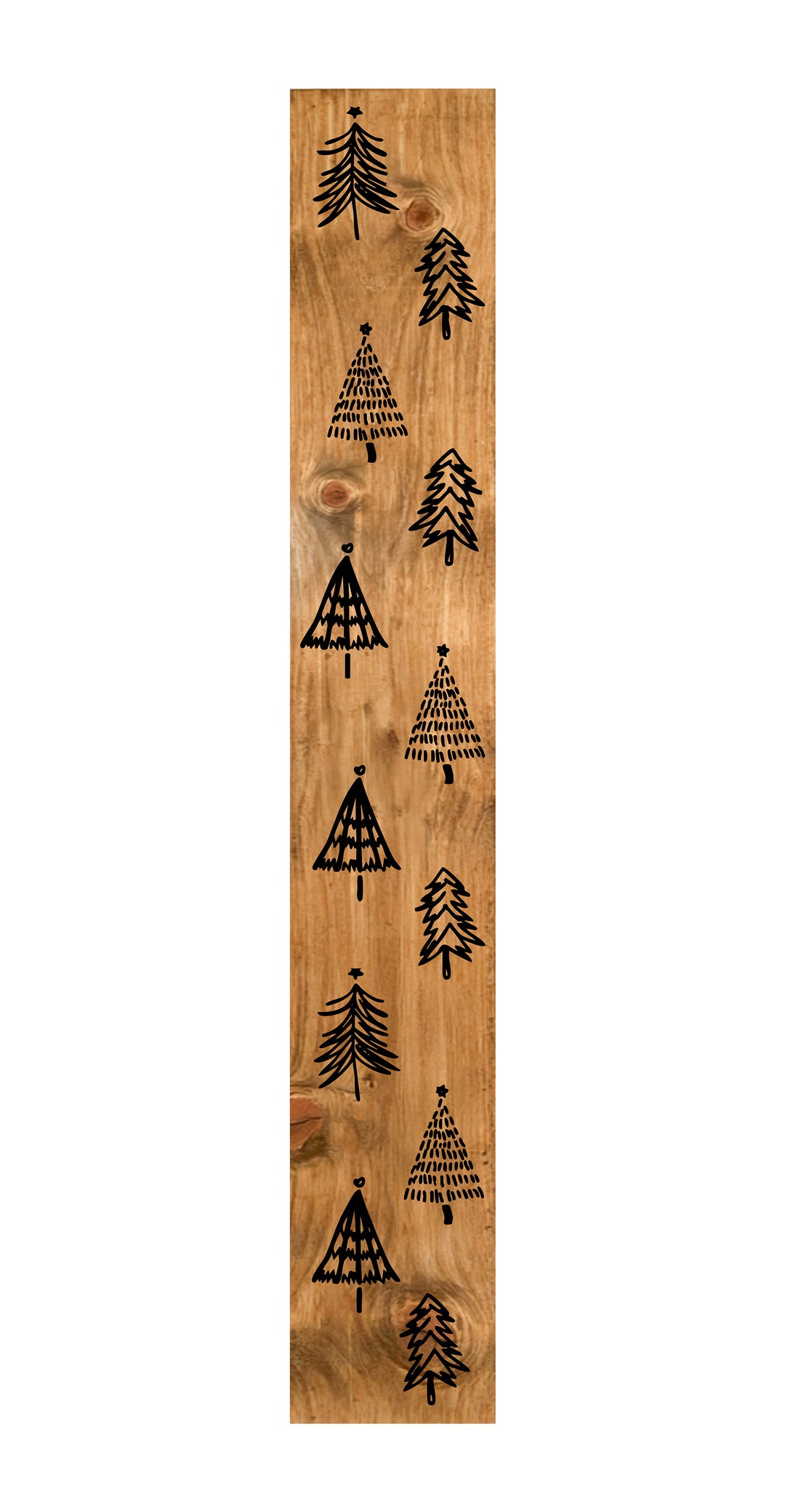 Christmas Tree Farm Black Porch Leaner