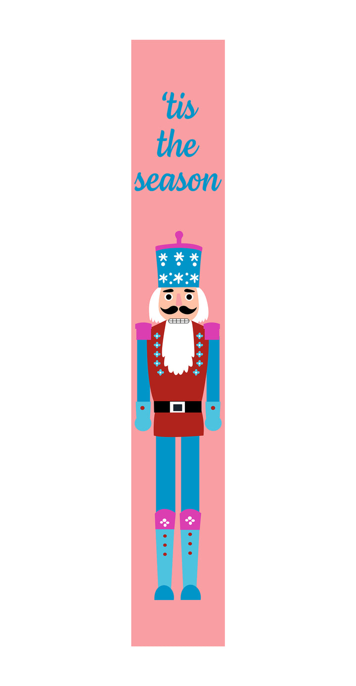 Tis The Season Pink Nutcracker Porch Leaner